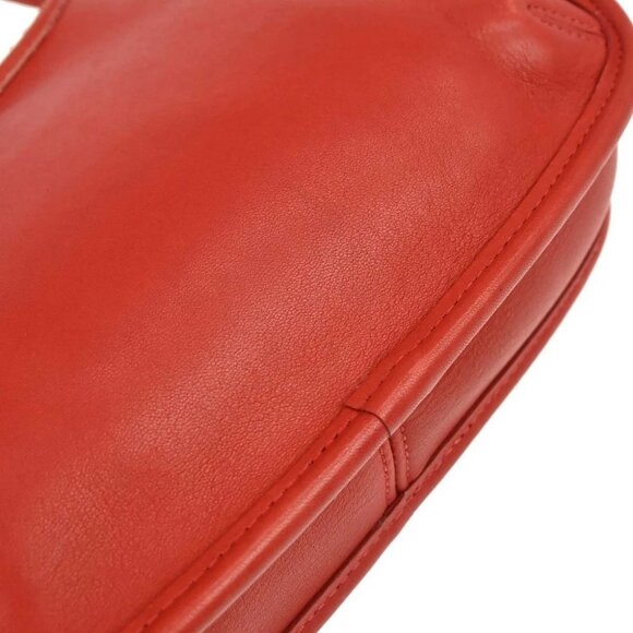 Coach Red Leather Handbag D7C-9027 125927 - Picture 7 of 10